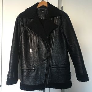 Asos Faux Leather Moto Jacket, XS/S US 2, Women